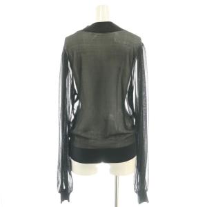 EVERYDAY I LIKE 23SS Silk Sheer Puff ニット カットソー プルオーバー シアー ブラック /CX OS