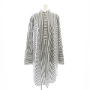 23SS Stripe Long Shirt シャツ チュニック ストライプ ネイビー ホワイト /DF
