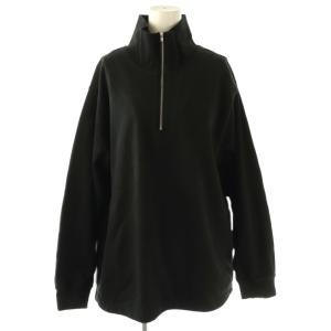24AW ハーフジップスウェット プルオーバー ブラック /HK OS