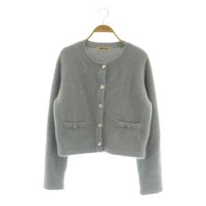 24AW キラキラシャギーカーディガン ニット クルーネック 2 グレー /MY OS