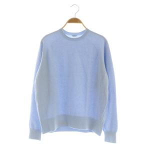 24AW CAPRI クルーネック プルオーバー ニット セーター 長袖 ウール ブルー /MY OS