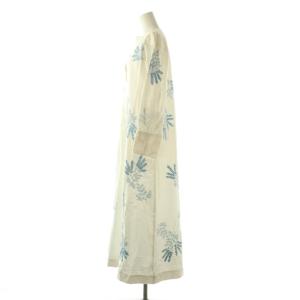 NE QUITTEZ PAS! 24AW Cotton Linen Plants Embroidery Dress ワンピース