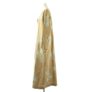 NE QUITTEZ PAS! 24AW Cotton Linen Plants Embroidery Dress ワンピース