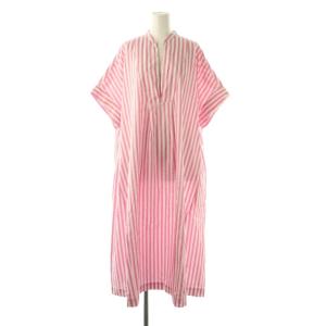 24SS Poplin Stripe Big Shirts Dress ワンピース 半袖 ロング ストライプ