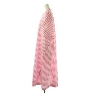 NE QUITTEZ PAS! 24SS Poplin Stripe Big Shirts Dress ワンピース 半袖 ロング ストライプ