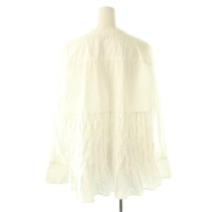 NE QUITTEZ PAS! 25SS Cotton Poplin Wave Tuck Blouse ブラウス 長袖 ホワイト /HK