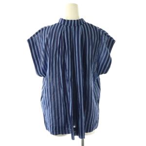 NE QUITTEZ PAS! 24SS Cotton Voile Stripe French Sleeve Blouse ブラウス ストライプ