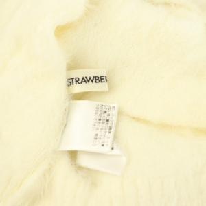 STRAWBERRY-FIELDS スパンコールラメファーニット 五分袖 アイボリー /MY OS SH