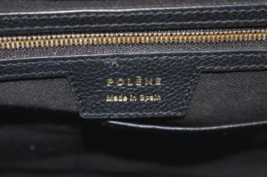 POLENE Numero Un レザー ショルダーバッグ ブラッ