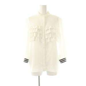 FRILL GEORGETTE BLOUSE 38 ホワイト