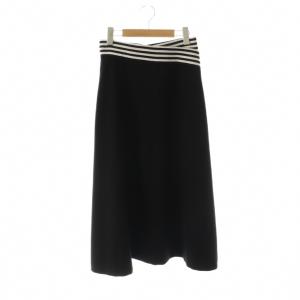 TWILL SKIRT スカート フレア ロング 38 ブラック /HK OS SH