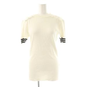 SUMMER PEAL KNIT ニット カットソー 半袖 38 ホワイト /HK OS SH