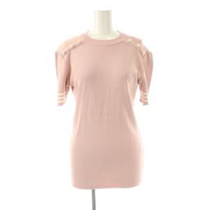 SUMMER PEAL KNIT ニット カットソー 半袖 38 ピンク /HK OS SH