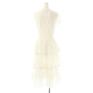 BORDERS at BALCONY LACE DRESS ワンピース ロング 半袖 38 ホワイト /HK OS SH