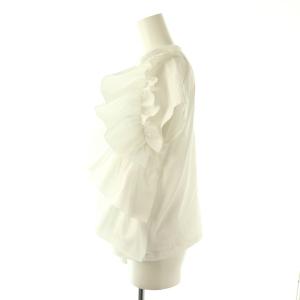 Loulou Willoughby 25SS ギャザーレイヤーTシャツ カットソー フレンチスリーブ コットン 2 白 /NR OS SH
