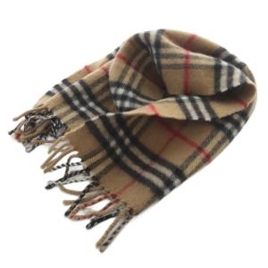 ウール ノバチェック マフラー ブラウン