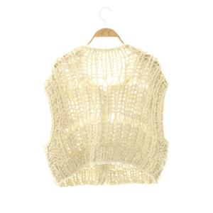 TODAYFUL 23AW Chunky Hand Knitvest ニットベスト 透かし編み F アイボリー /CX OS