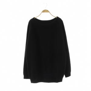 OLBIA アゼプルオーバーニット セーター カシミヤ混 シルク混 ブラック /DO OS