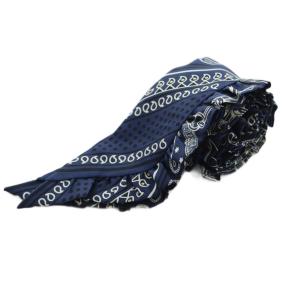 Eperon dOr Bandana ツイリー スカーフ シルク 総柄 ネイビー