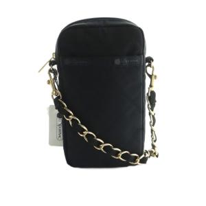 CHAIN MINI PHONE CRSBDY ミニショルダーバッグ ナイロン キルティング 黒 /MI