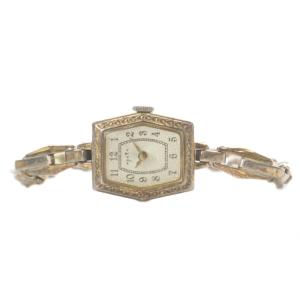 agete ジャンク品 腕時計 クオーツ 2針 ゴールド色 /SR