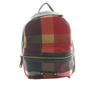 リュックサック バックパック チェック柄 赤 黒 /MI OS