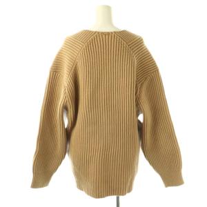 MUSE de Deuxieme Classe J-CODE アゼ Vネック プルオーバー ニット セーター キャメルベージュ /ES OS