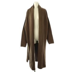 Twins cotton ロングガウン ニットコート コーディガン ブラウン /ES OS