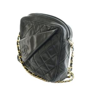 CHANEL マトラッセ 0番台 フリンジ チェーンショルダーバッグ ココマーク ブラック