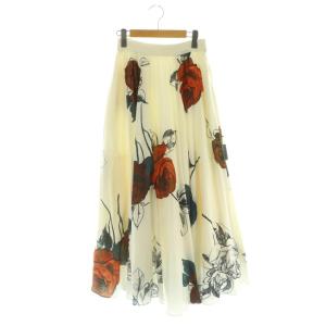 STUDIOUS別注 ELLA CIRCULAR SKIRT スカート ロング フレア 花柄 M アイボリー