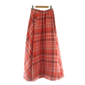 Ameri VINTAGE EVELYN CHECK FLARE SKIRT スカート ロング チェック フレア M 赤 02220920920