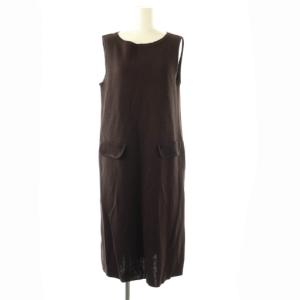 25年 Knit Dress Quartz ワンピース 42 ブラウン