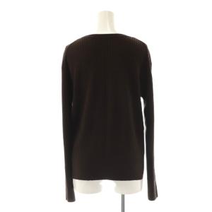 Deuxieme Classe Compact Pullover プルオーバー ニット セーター 長袖 リブ 茶 /NR OS