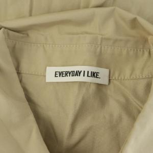 EVERYDAY I LIKE 23SS Basic シャツ ブラウス ベージュ レギュラーカラー 長袖 /MY OS