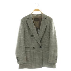 25AW SILK AIR GLEN CHECK ダブルブレストジャケット 36
