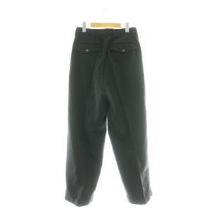 FUMIKA_UCHIDA COTTON LINEN 3-TUCK PANTS 40 ブラック
