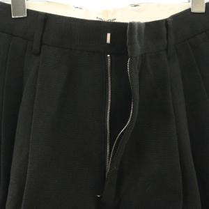 FUMIKA_UCHIDA COTTON LINEN 3-TUCK PANTS 40 ブラック