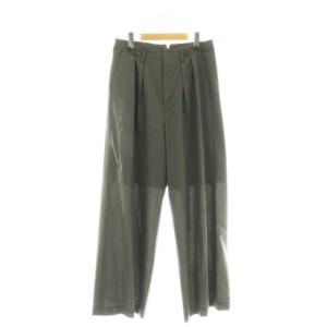 TOROPICAL CLOTH PANTS ワイドパンツ タック 38 グレー /DF OS