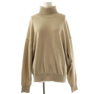 24AW JUSPER タートルネックプルオーバー ニット セーター 長袖 ウール カシミヤ混 ベージュ