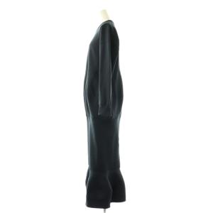 ENFOLD 24SS ペプラムドレス ワンピース 36 ネイビー