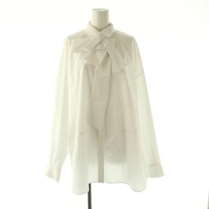 25AW ASYMMETRY BOW-TIE SHIRT 38 ホワイト 300IA130-1671