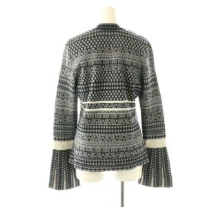 Mame Kurogouchi Mishima Karatsu Floral Pattern Knitted Cardigan