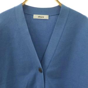 ebure Knit V Neck Cardigan カーディガン ニット Vネック スモークブルー /ES OS