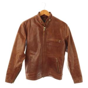 641 ARROW シングルライダースジャケット 36 ブラウン