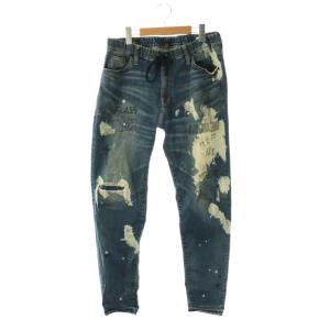 × BIG JOHN  TAPERED SLIM JOGGER ダメージ加工 イージー デニムパンツ ジーンズ