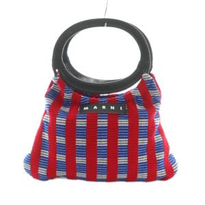 BOAT BAG ボートバッグ トートバッグ ニット ラウンドハンドル 赤 青 ベージュ /MI OS