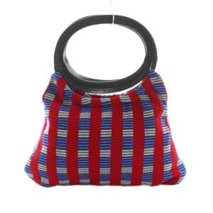 MARNI BOAT BAG ボートバッグ トートバッグ ニット ラウンドハンドル 赤 青 ベージュ /MI OS