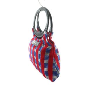 MARNI BOAT BAG ボートバッグ トートバッグ ニット ラウンドハンドル 赤 青 ベージュ /MI OS