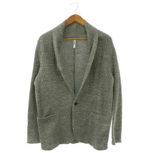 20/1Co/Peワッフル ストールジャケット アウター コットン 4 白 紺 /NR OS SH