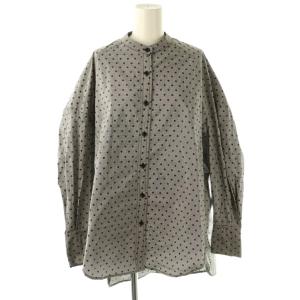 ドット バンドカラー シャツ 長袖 F ブラック /HK OS